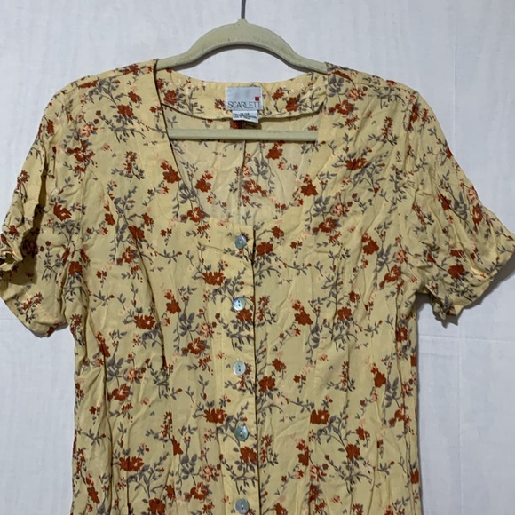 Vintage Scarlett Floral Button Down Maxi Dress - Picture 2 of 6